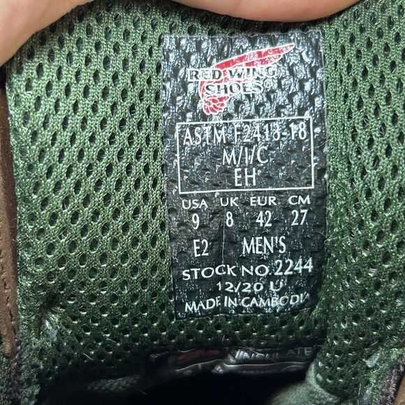 Red Wing King Toe Steel Toe Boots Men’s Size 9EE ASTMF 2413-18 Brown Leather - Picture 9 of 10